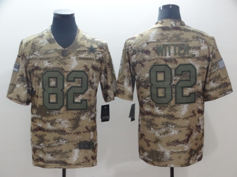 Men's Dallas Cowboys Jason Witten #82 Camouflage Jersey